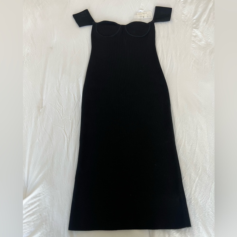 Black Contour MIDI dress